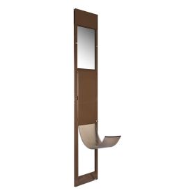 Dog Door for Sliding Glass Door, 75 7/8 to 80 11/16 in Adjustable Height, Aluminum Alloy Frame with Rotating Hinges, Lock Design