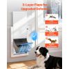 Pet Door, Large, with Three Magnetic Flaps and Metal Frame, Strong and Weatherproof Dog Door for Interior and Exterior Doors, Easy to Install
