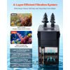 396GPH Canister Filter, 4-Stage External Aquarium Filter with Powerful Pump