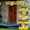 Handrails for Outdoor Steps, Fit 1 or 2 Steps Outdoor Stair Railing, Single Post Wrought Iron Handrail