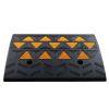 Rubber Curb Ramp 6" Rise Height Sidewalk Curb Ramp, 14.6" Width 19.3" Length Driveway Ramp for Curb, 15T Heavy Duty Rubber Ramp for Forklifts, Trucks