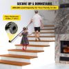 Pipe Stair Handrail, 6FT Staircase Handrail, 440LBS Load Capacity Carbon Steel Pipe Handrail, Industrial Pipe Handrail with Wall Mount Support