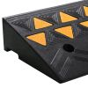 Rubber Curb Ramp 4.25" Rise Height Sidewalk Curb Ramp, 11.8" Width 19.7" Length Driveway Ramp for Curb, 15T Heavy Duty Rubber Ramp for Forklifts