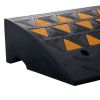 Rubber Curb Ramp 6" Rise Height Sidewalk Curb Ramp, 14.6" Width 19.3" Length Driveway Ramp for Curb, 15T Heavy Duty Rubber Ramp for Forklifts, Trucks