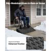 Driveway Curb Ramp, 7000 lbs Load Capacity, 7 Inches Rise Height Heavy Duty Curbside Bridge Ramp with Drainage Tank for Wheelchairs, Strollers