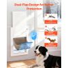 Pet Door, Large, with Double Magnetic Flaps and Metal Frame, Strong and Weatherproof Dog Door for Interior and Exterior Doors, Easy to Install