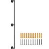 Pipe Stair Handrail, 6FT Staircase Handrail, 440LBS Load Capacity Carbon Steel Pipe Handrail, Industrial Pipe Handrail with Wall Mount Support