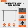 Handrails for Outdoor Steps, Fit 3-5 Steps Outdoor Stair Railing, Wrought Iron Handrail, Flexible Front Porch Hand Rail
