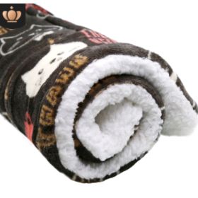 Cute Cat Blankets Dog Pet Mat (Option: Cute cat-XL100x75)