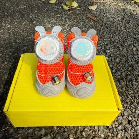 2026 New Glowing Dog Shoes 4PCS LED Light-Up Anti-Slip Paw Protector For Small Medium Dogs Night Safety Visibility Outdoor Shoes (Option: Orange-XL  1.89W  2.36L)